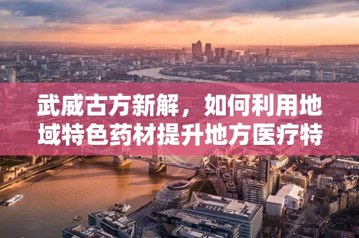 武威古方新解，如何利用地域特色药材提升地方医疗特色？