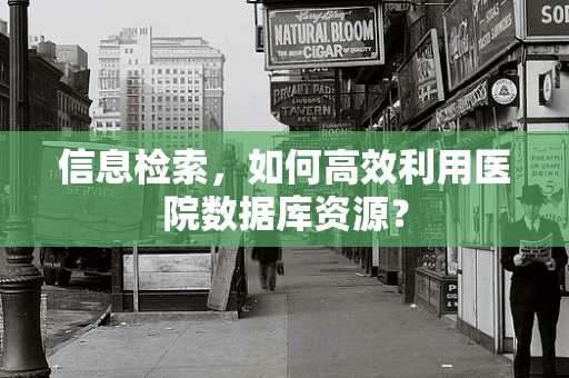 信息检索，如何高效利用医院数据库资源？