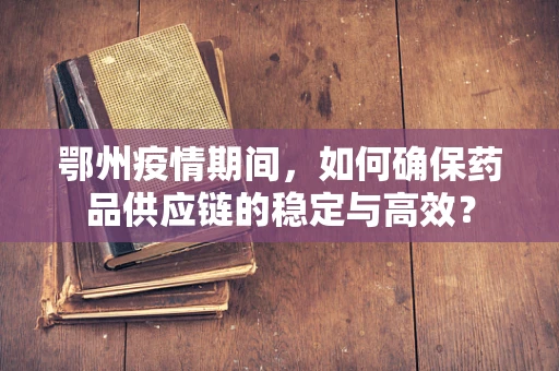 鄂州疫情期间，如何确保药品供应链的稳定与高效？