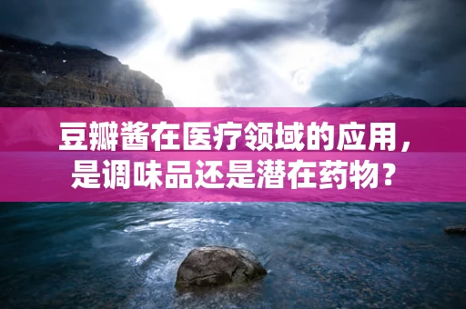 豆瓣酱在医疗领域的应用，是调味品还是潜在药物？