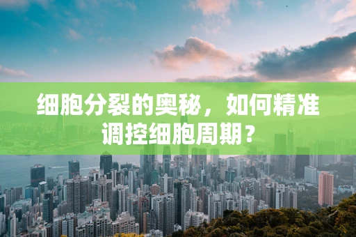细胞分裂的奥秘，如何精准调控细胞周期？