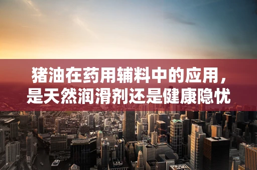 猪油在药用辅料中的应用，是天然润滑剂还是健康隐忧？