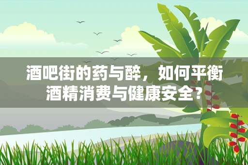 酒吧街的药与醉，如何平衡酒精消费与健康安全？