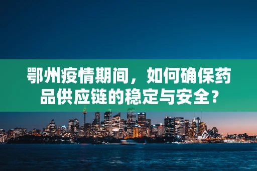 鄂州疫情期间，如何确保药品供应链的稳定与安全？
