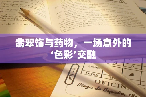 翡翠饰与药物，一场意外的‘色彩’交融
