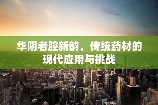 华阴老腔新韵，传统药材的现代应用与挑战