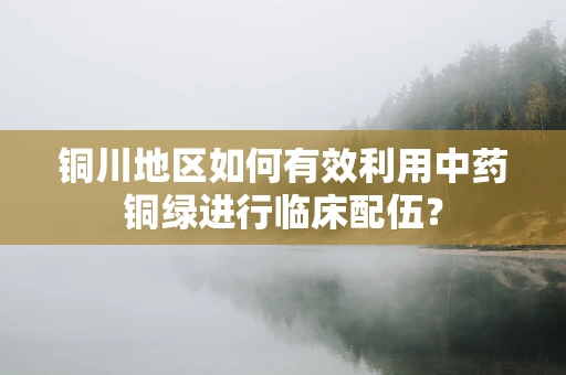 铜川地区如何有效利用中药铜绿进行临床配伍？