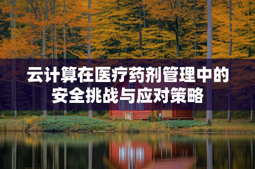云计算在医疗药剂管理中的安全挑战与应对策略