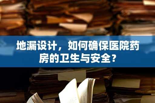 地漏设计，如何确保医院药房的卫生与安全？