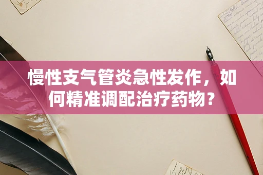 慢性支气管炎急性发作，如何精准调配治疗药物？