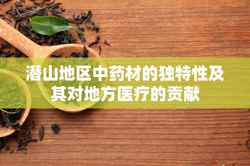 潜山地区中药材的独特性及其对地方医疗的贡献