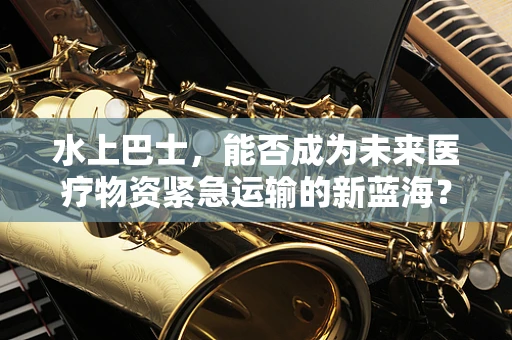 水上巴士，能否成为未来医疗物资紧急运输的新蓝海？