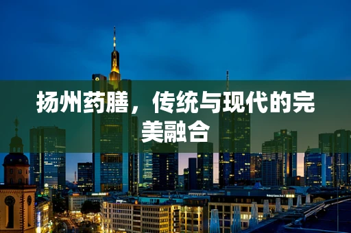 扬州药膳，传统与现代的完美融合