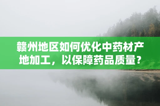 赣州地区如何优化中药材产地加工，以保障药品质量？