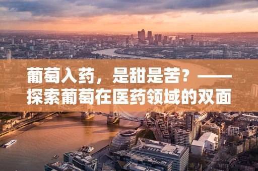 葡萄入药，是甜是苦？——探索葡萄在医药领域的双面角色