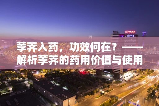 荸荠入药，功效何在？——解析荸荠的药用价值与使用注意事项