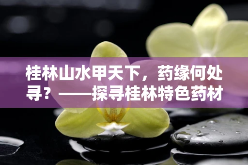 桂林山水甲天下，药缘何处寻？——探寻桂林特色药材的奥秘