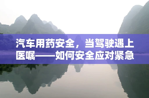汽车用药安全，当驾驶遇上医嘱——如何安全应对紧急药物需求？