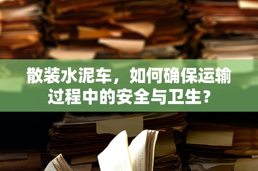 散装水泥车，如何确保运输过程中的安全与卫生？