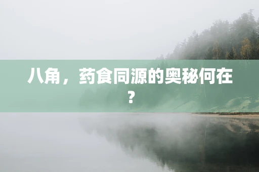 八角，药食同源的奥秘何在？