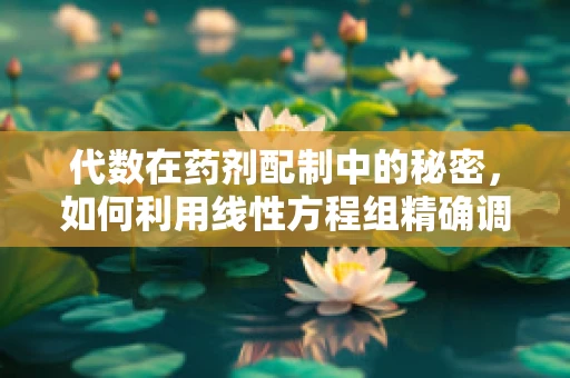 代数在药剂配制中的秘密，如何利用线性方程组精确调配药物？
