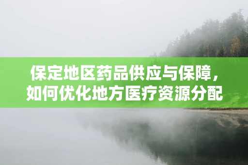 保定地区药品供应与保障，如何优化地方医疗资源分配？