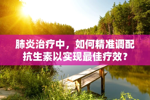 肺炎治疗中，如何精准调配抗生素以实现最佳疗效？
