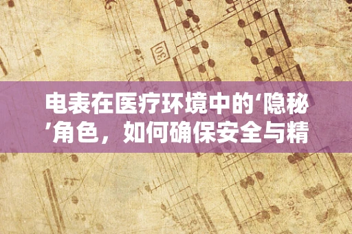 电表在医疗环境中的‘隐秘’角色，如何确保安全与精确？