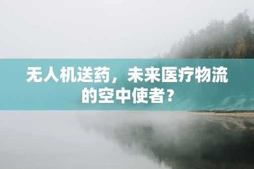 无人机送药，未来医疗物流的空中使者？