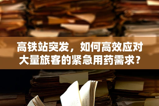 高铁站突发，如何高效应对大量旅客的紧急用药需求？