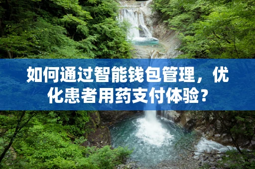 如何通过智能钱包管理，优化患者用药支付体验？