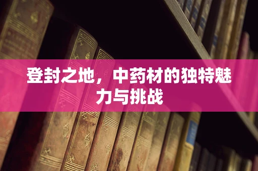 登封之地，中药材的独特魅力与挑战
