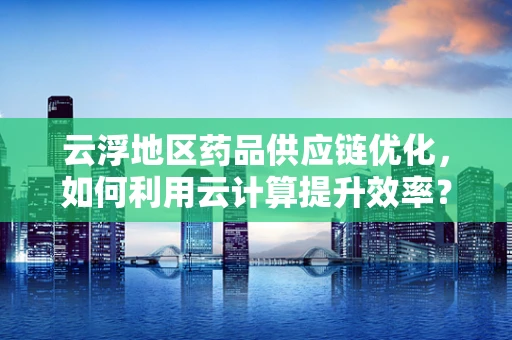 云浮地区药品供应链优化，如何利用云计算提升效率？
