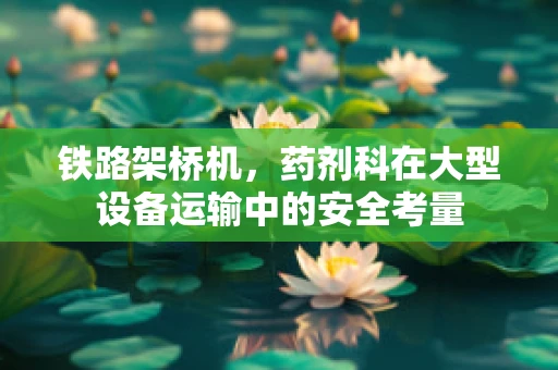 铁路架桥机，药剂科在大型设备运输中的安全考量