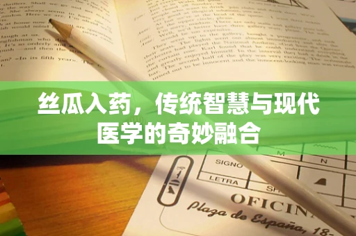 丝瓜入药，传统智慧与现代医学的奇妙融合