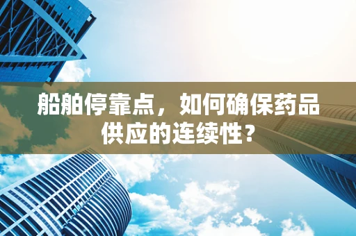 船舶停靠点，如何确保药品供应的连续性？