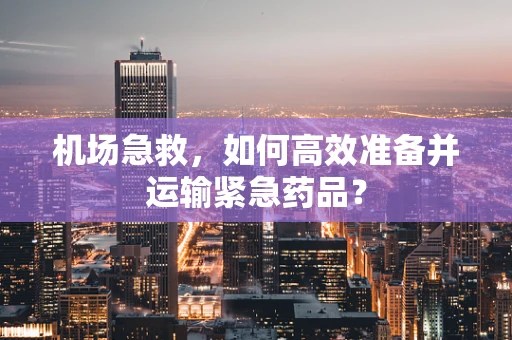 机场急救，如何高效准备并运输紧急药品？