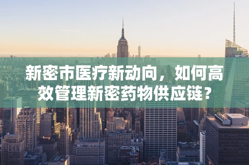 新密市医疗新动向，如何高效管理新密药物供应链？