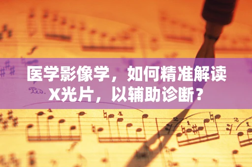医学影像学，如何精准解读X光片，以辅助诊断？