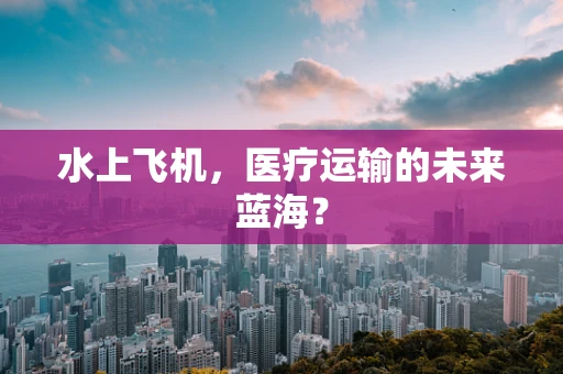 水上飞机，医疗运输的未来蓝海？