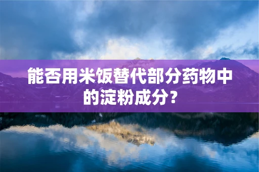 能否用米饭替代部分药物中的淀粉成分？